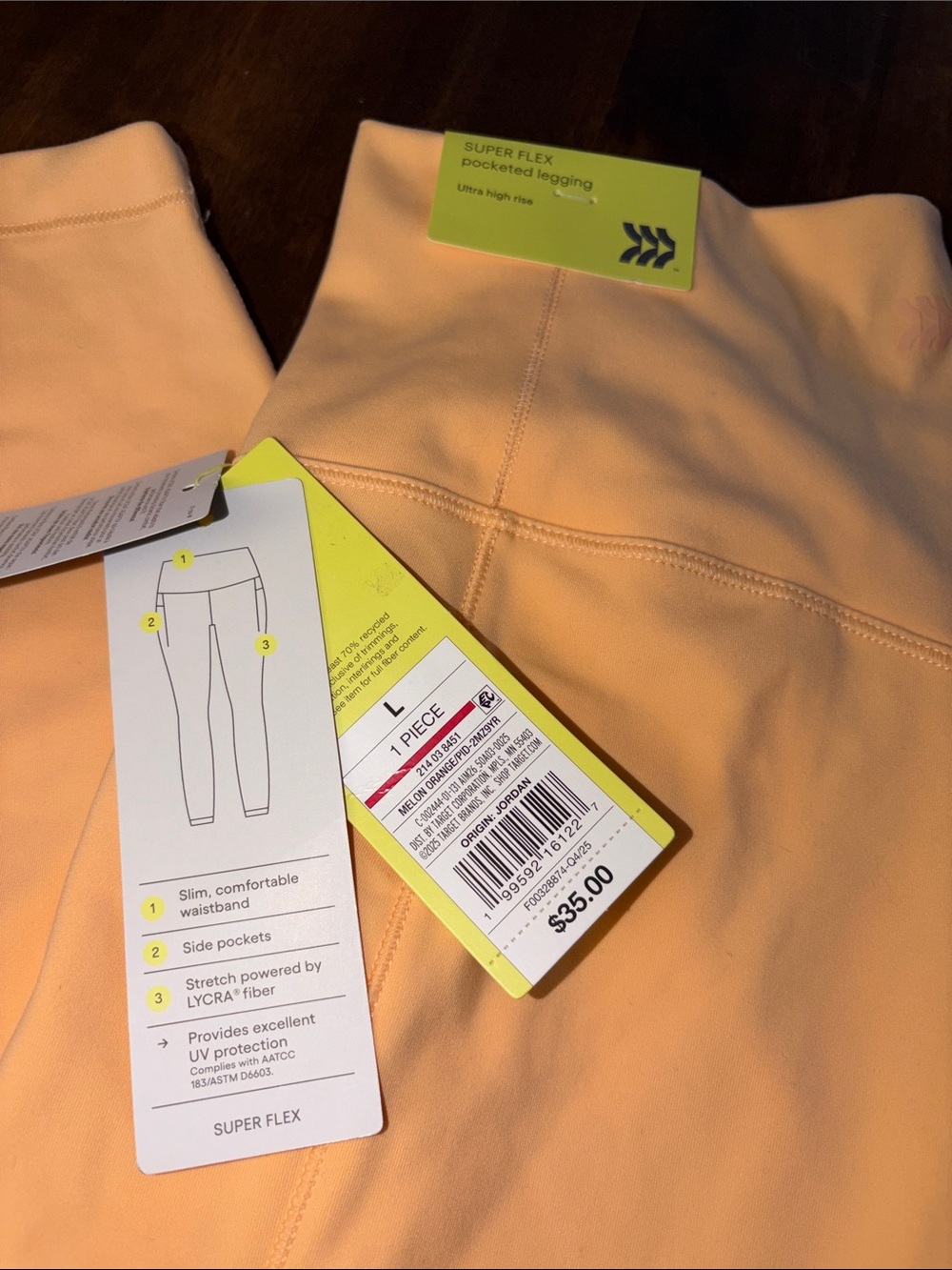 all in motion Bundle of 3 women’s size Large NWT Leggings Cotton Candy Colors - Picture 6 of 6